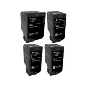 Lexmark 74C0H Original High Capacity Black & Colour Toner Cartridge 4 Pack
