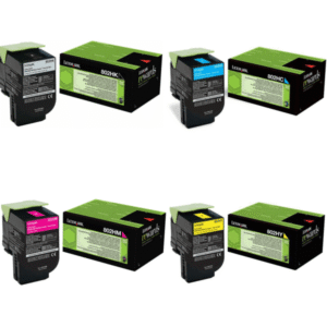 Lexmark 802H BK/C/M/Y Toner High Capacity Return Program Multipack (Original)