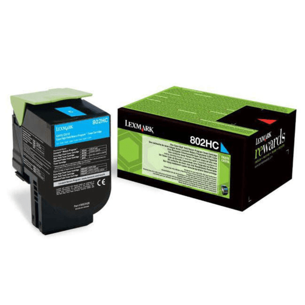 Lexmark 802HC Cyan Toner High Capacity Return Program Cartridge (Original)