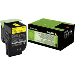Lexmark 802HY Yellow Toner High Capacity Return Program Cartridge (Original)