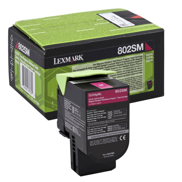 Lexmark 802SM Magenta Toner Return Program Cartridge (Original)