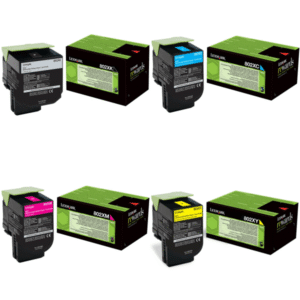 Lexmark 802X BK/C/M/Y Toner Extra High Capacity Return Program Multipack (Original)