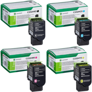 Lexmark C232H BK/C/M/Y Toner High Capacity Return Program Multipack (Original)