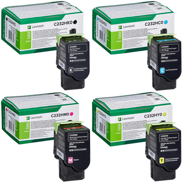 Lexmark C232H BK/C/M/Y Toner High Capacity Return Program Multipack (Original)