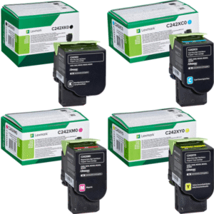 Lexmark C242X BK/C/M/Y Toner Extra High Capacity Return Program Multipack (Original)
