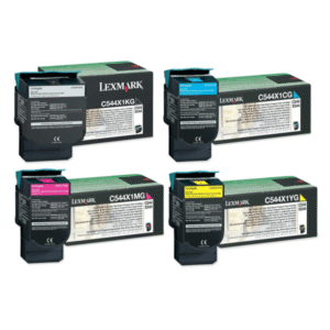 Lexmark C544X1 Original Extra High Capacity Black & Colour Toner 4 Pack