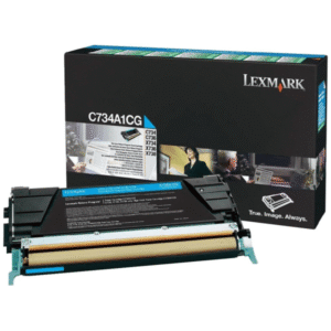 Lexmark C734A1CG Cyan Toner Cartridge (Original)