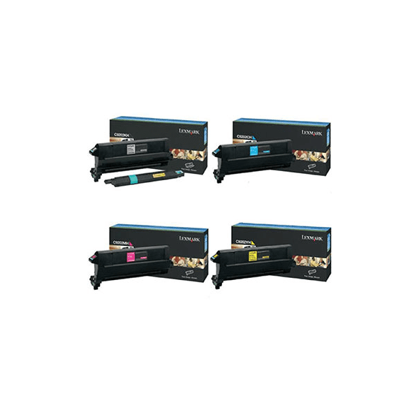 Lexmark C9202KH/CH/MH/YH Original Black & Colour Toner Cartridge Multipack