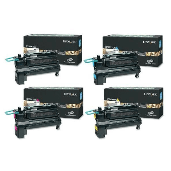Lexmark X792X1KG/CG/MG/YG Original (BK/C/M/Y) High Yield Toner Cartridge Multipack