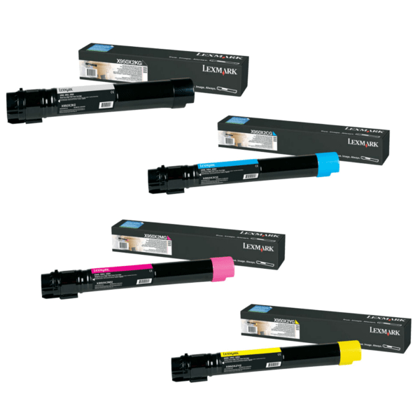 Lexmark X950X2KG/CG/MG/YG Original (BK/C/M/Y) Extra High Capacity Toner Cartridge Multipack