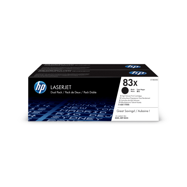 Original HP 83X Black Toner Cartridge Twin Pack - CF283XD