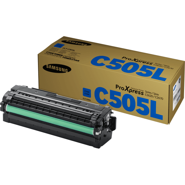 Samsung CLT-C505L (SU035A) Cyan High Capacity Toner Cartridge (Original)