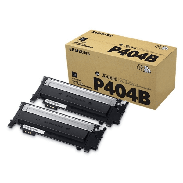 Samsung CLT-P404B Black Toner Cartridge Twin Pack (SU364A) (Original)