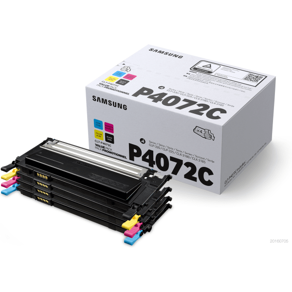 Samsung CLT-P4072C (SU382A) Black & Colour Toner Cartridge Multipack (Original)