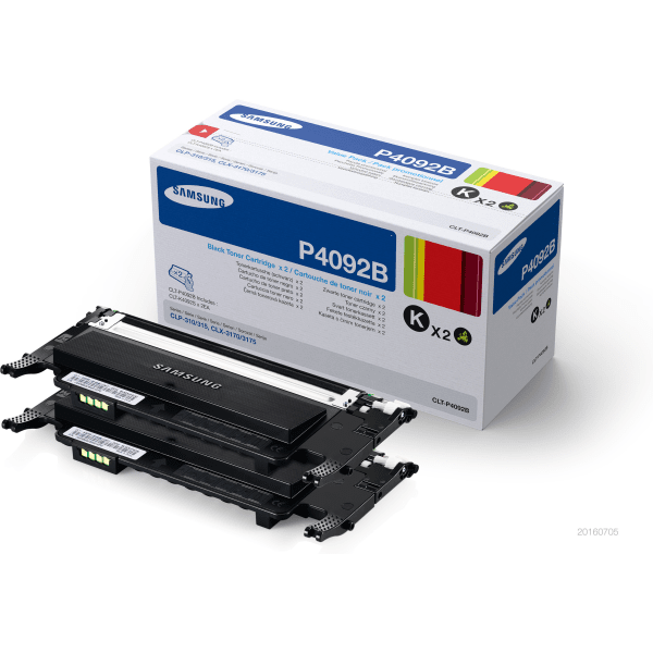 Samsung CLT-P4092B (SU391A) Original Black Toner Cartridge Twin Pack (Original)