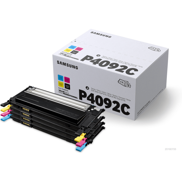 Samsung CLT-P4092C (SU392A) Black & Colour Toner Cartridge Multipack (Original)