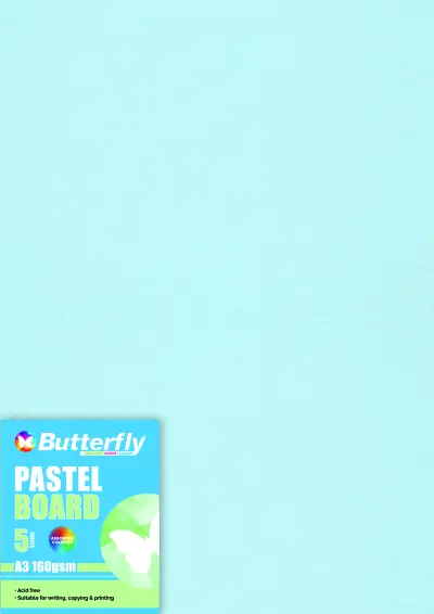 Board Pastel A3 420mmx297mm 160g Tints Pack 5 - Blue