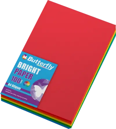 BRIGHT Coloured Paper A4 210mmx297mm 80gsm Pack 100 - Yellow