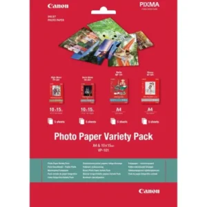 Canon VP-101 Photo Paper Variety Pack, 20 Sheets Assorted
