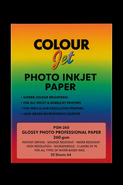 Colourjet Inkjet Glossy Photo Paper 260gsm PGY-260/PGH-260 (Each)