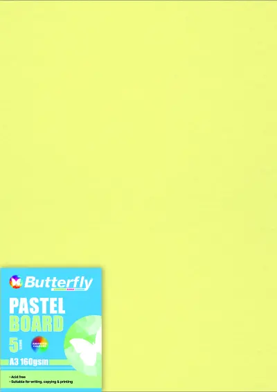 Pastel Board, A4, 160gsm, Individual Colours - Yellow